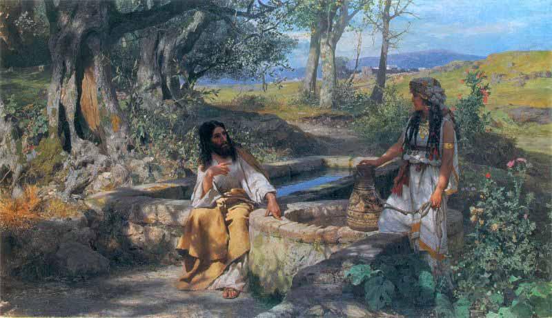 Henryk Siemiradzki Christ and Samarian china oil painting image